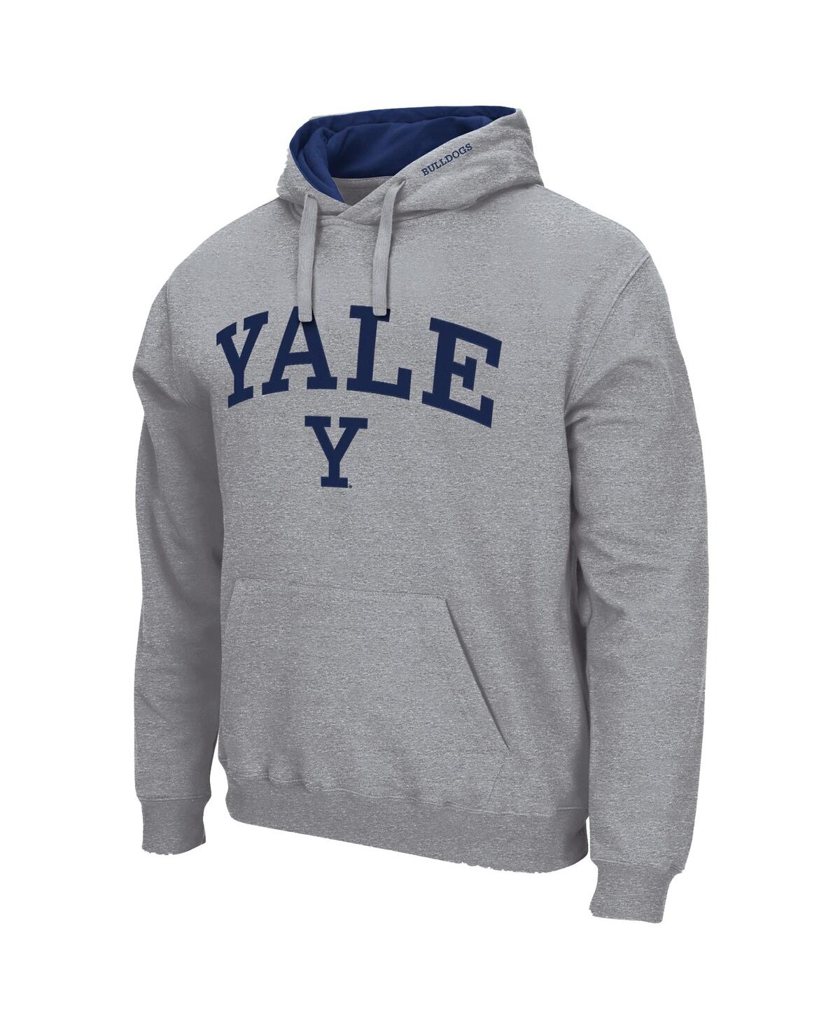 Colosseum Men's Yale Bulldogs Arch And Logo Pullover Hoodie In Navy