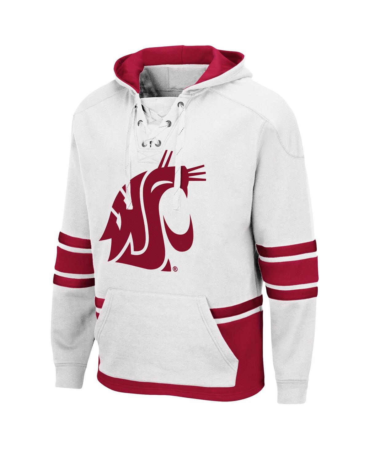 Shop Colosseum Men's  White Washington State Cougars Lace Up 3.0 Pullover Hoodie
