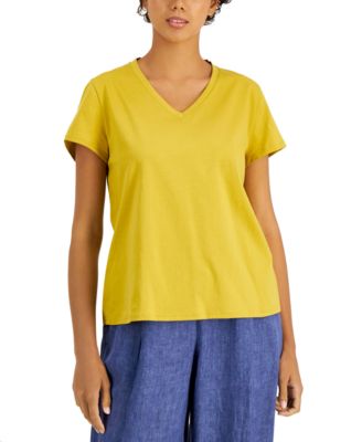 Eileen fisher v neck jersey tee on sale