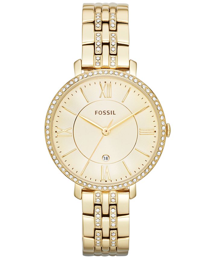 Fossil - Women's Jacqueline Gold-Tone Stainless Steel Bracelet Watch 36mm ES3547