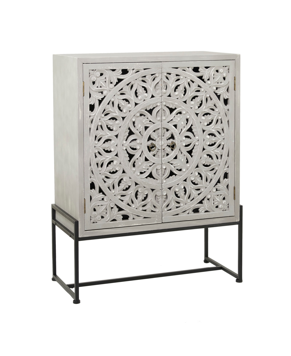 Shop Rosemary Lane Chinese Red Pine Traditional Cabinet In Gray
