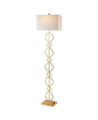 Selina Iron Ogee Trellis Modern LED Floor Lamp