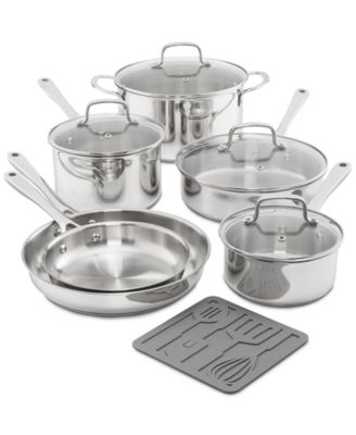 Stainless Steel 11-Pc. Cookware Set, Created for Macy's