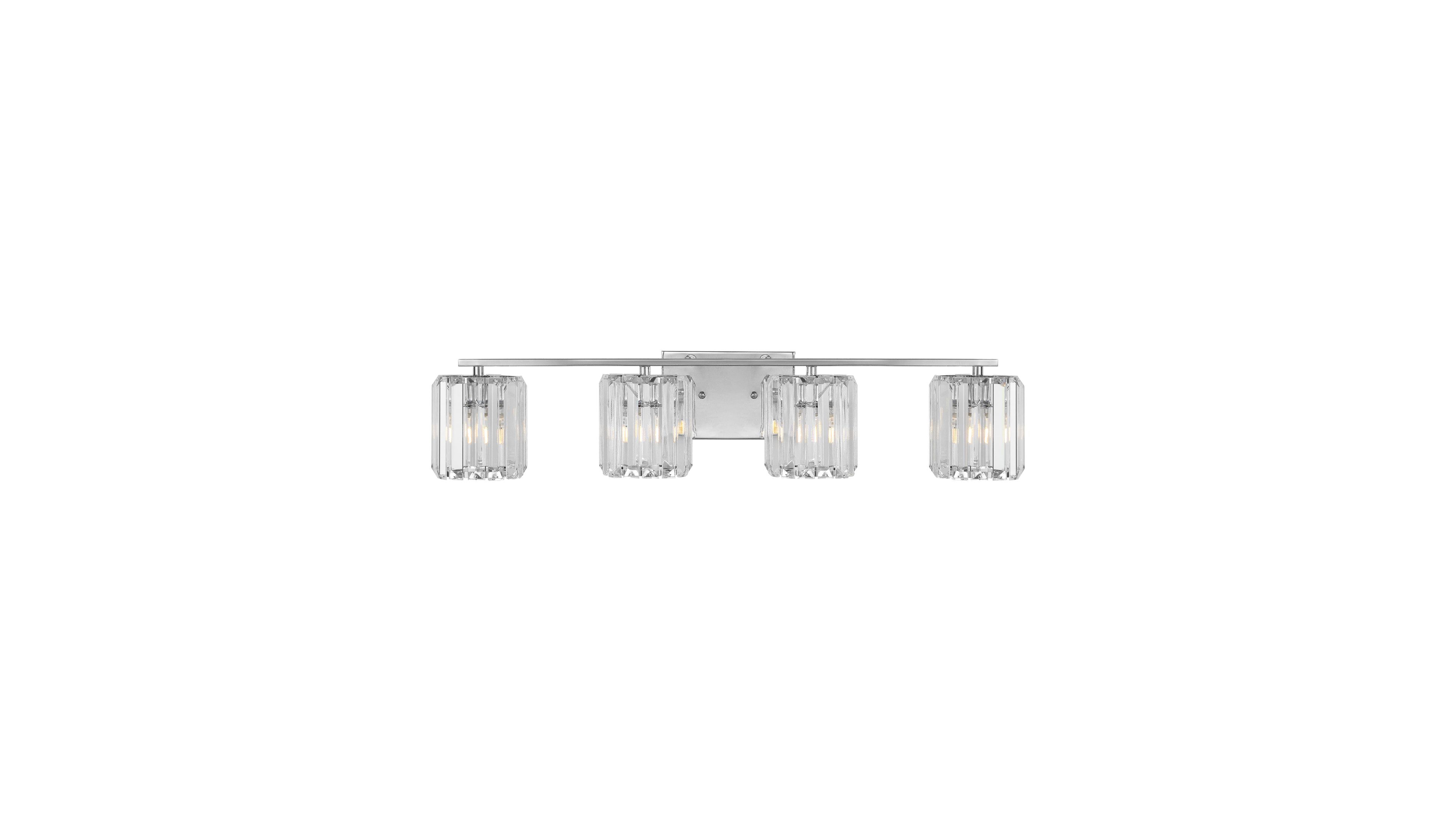 Coco Prism Vintage-like 4-Light Classic Glam Led Vanity Light