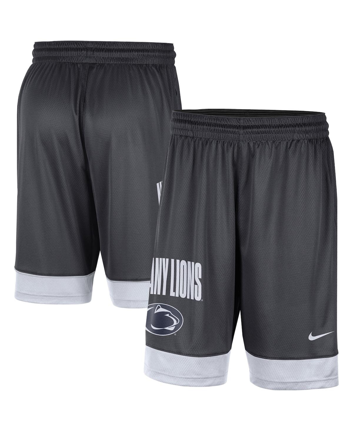 Men's Charcoal, White Penn State Nittany Lions Fast Break Shorts