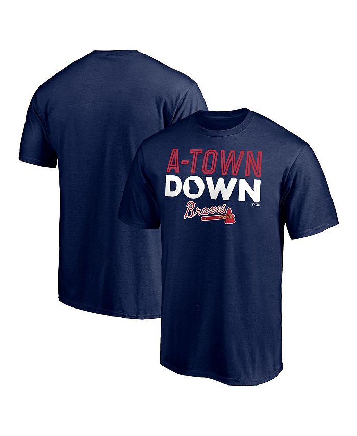 Fanatics Men's Navy Atlanta Braves Hometown A-Town Down T-shirt - Macy's