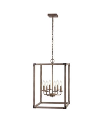 Magnolia 6-Light Adjustable Rustic Farmhouse LED Pendant