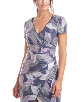 Robe D'Été JS Collections - Taille 10 - Magenta Multi - Avec Écharpe - Occasion Très Bon État