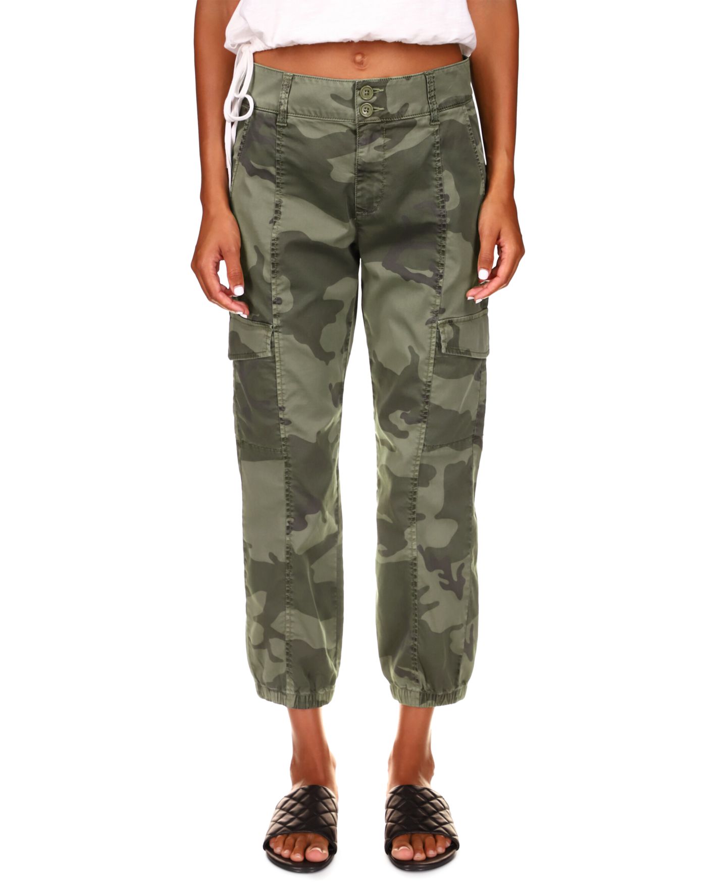 Женские брюки Sanctuary Rebel Camo-Print, цвет: Зелёный — фото 4