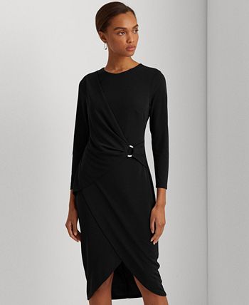 Lauren Ralph Lauren Jersey Three-Quarter-Sleeve Dress - Macy's