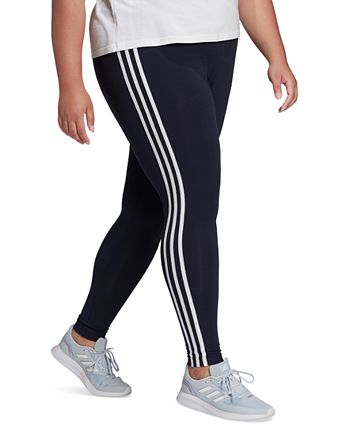 adidas Women s Essentials 3 Stripe Full Length Cotton Leggings XS