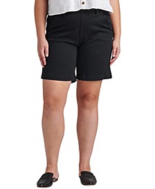 Plus Size Maddie Mid Rise 8" Pull-On Shorts