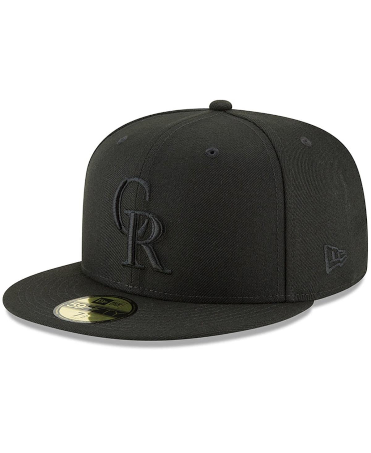 Men's New Era Black Colorado Rockies Primary Logo Basic 59FIFTY Fitted Hat - Black