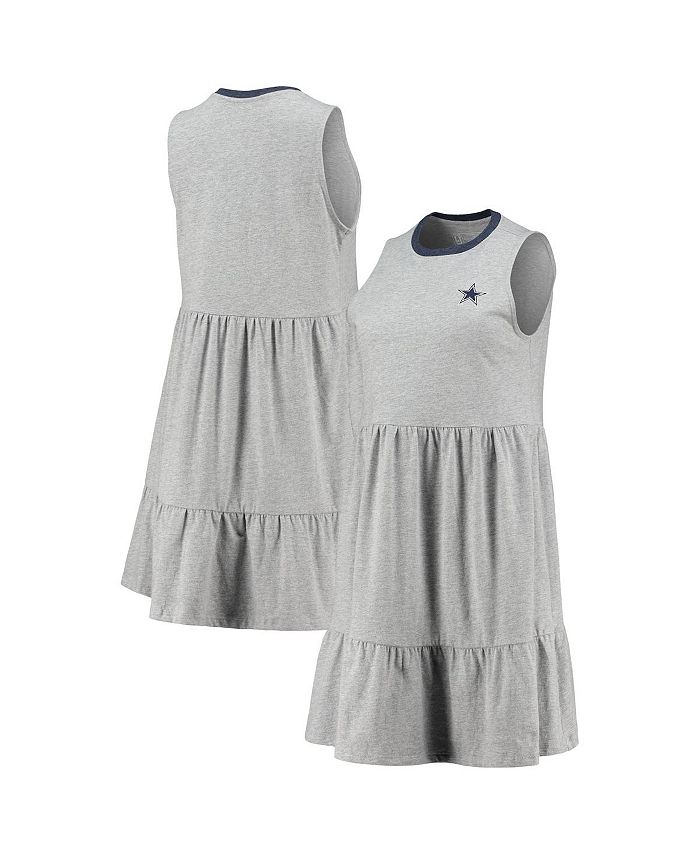 Lauren James Women's Heathered Gray Dallas Cowboys Tiered Dress - Macy's