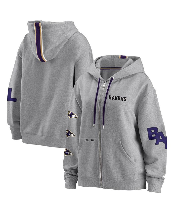 Baltimore Ravens WEAR by Erin Andrews Women's Contrast Sleeve Full