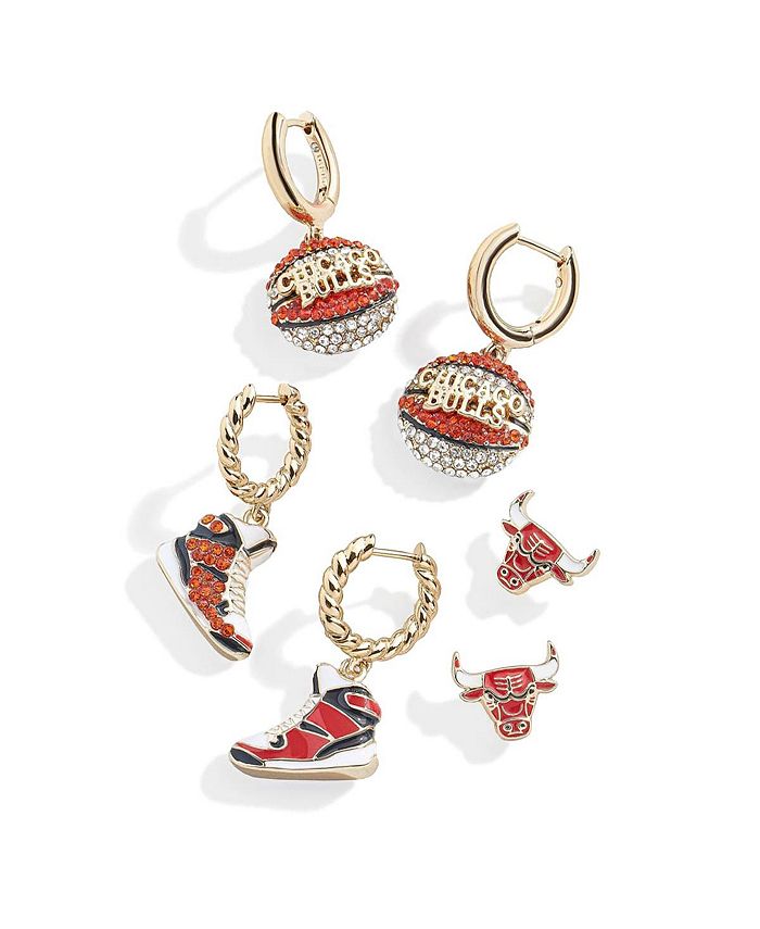 Baublebar Women's Chicago Bulls Logo Earrings Set Macy's
