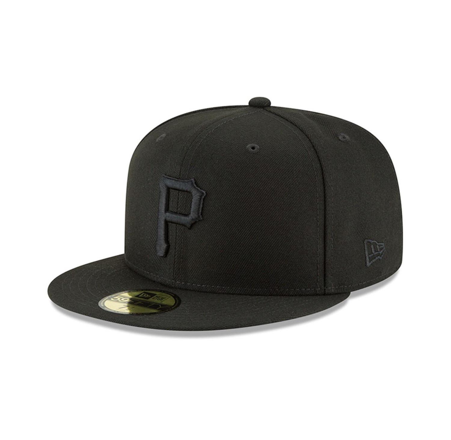 Men's Black Pittsburgh Pirates Primary Logo Basic 59FIFTY Fitted Hat