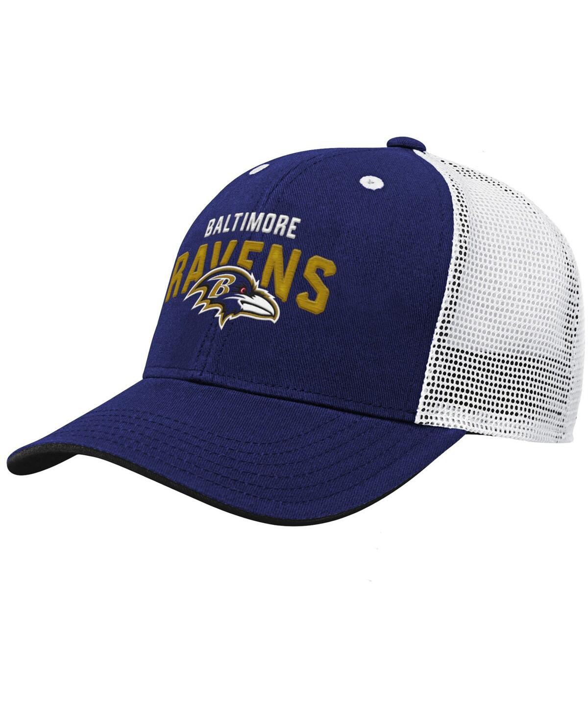 Shop Outerstuff Big Boys Purple Baltimore Ravens Core Lockup Snapback Hat