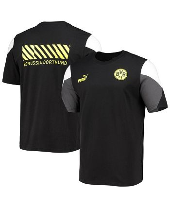 Men\'s FtblCulture T-shirt Borussia Macy\'s Puma - Black, Dortmund Yellow