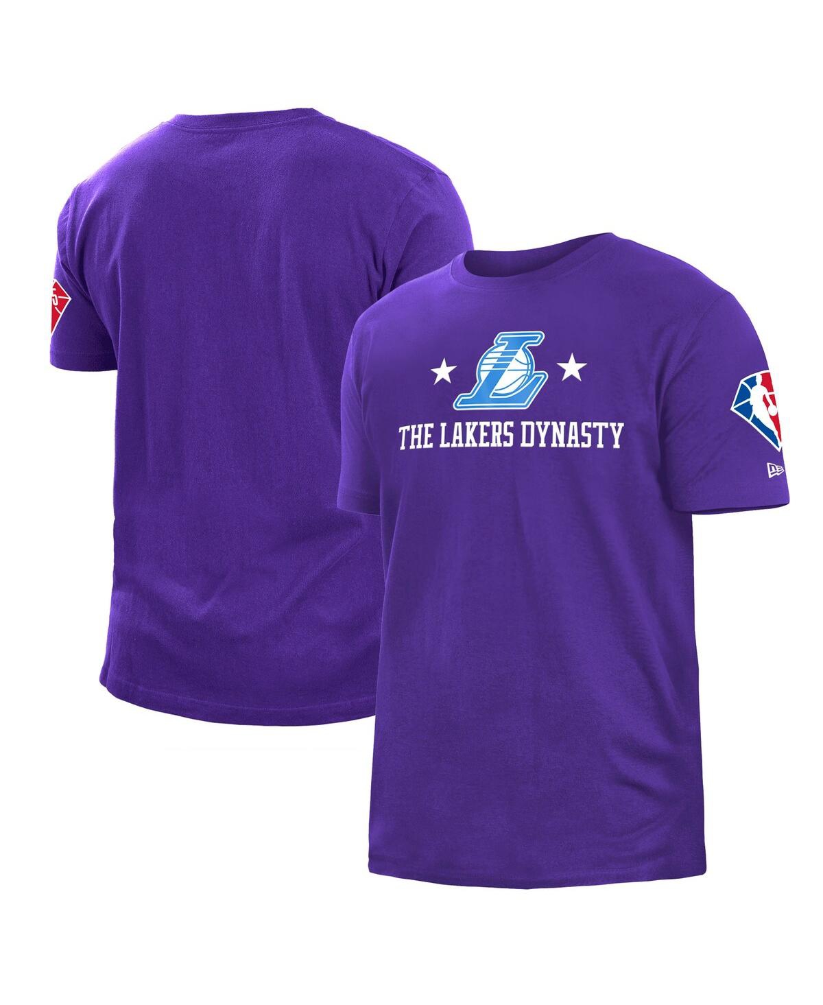 Men's New EraLos Angeles Lakers 2021/22 City Edition Brushed Jersey T-shirt - Purple