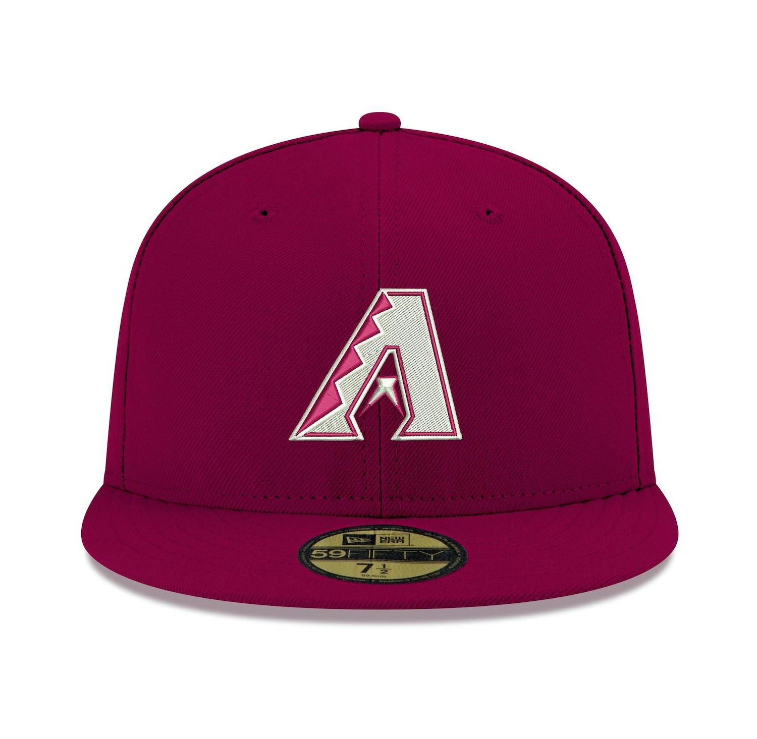 Men's Cardinal Arizona Diamondbacks Logo White 59FIFTY Fitted Hat