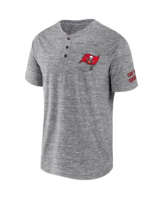 Men's NFL x Darius Rucker Collection by Heather Gray Tampa Bay Buccaneers Slub Henley T-shirt