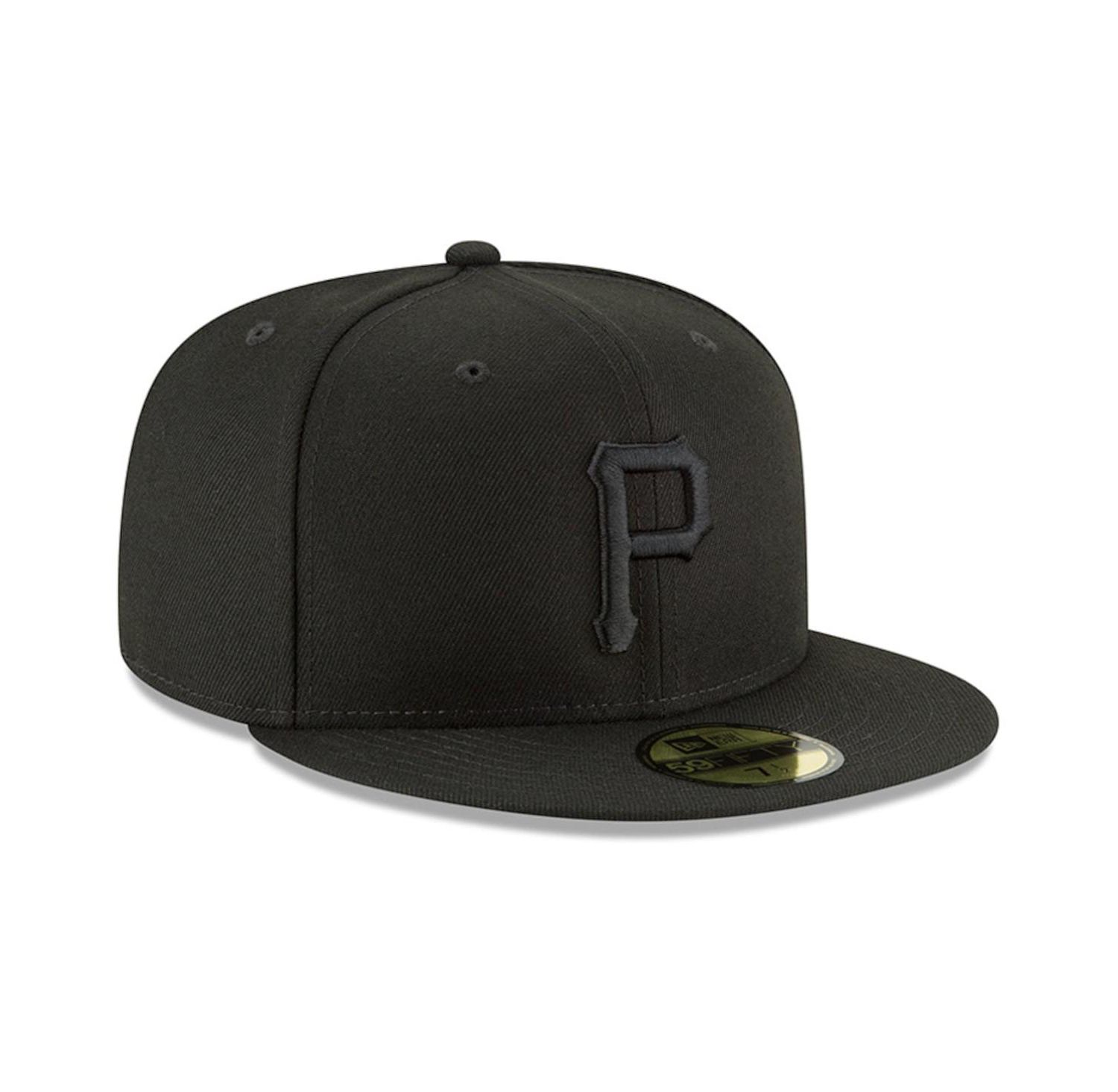 Men's Black Pittsburgh Pirates Primary Logo Basic 59FIFTY Fitted Hat