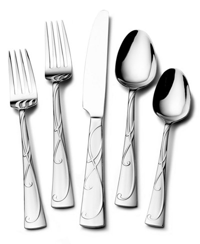 Gourmet Basics by Mikasa Blossom 20-Pc Flatware Set, Service for 4