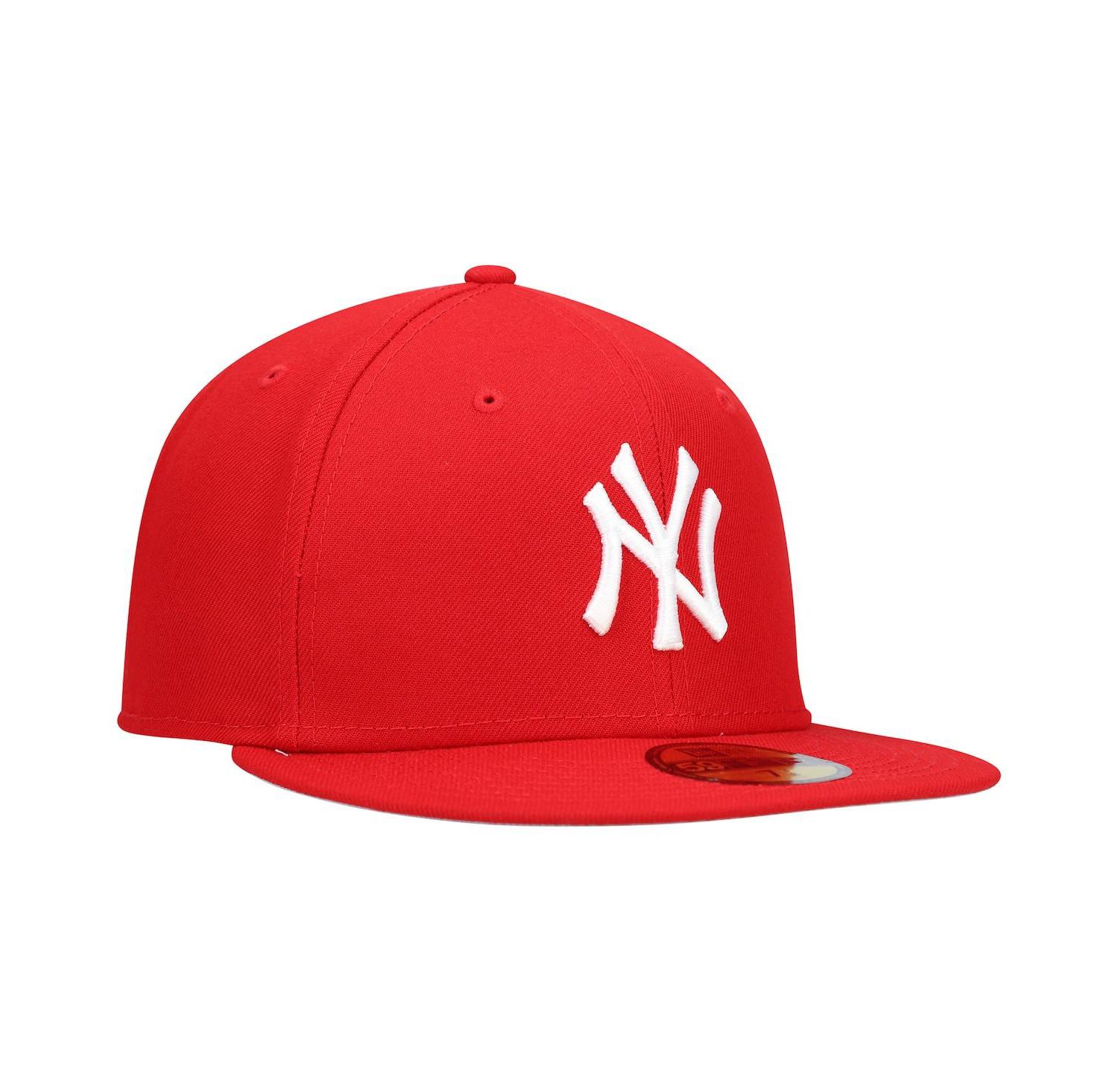 Men's Red New York Yankees Logo White 59FIFTY Fitted Hat