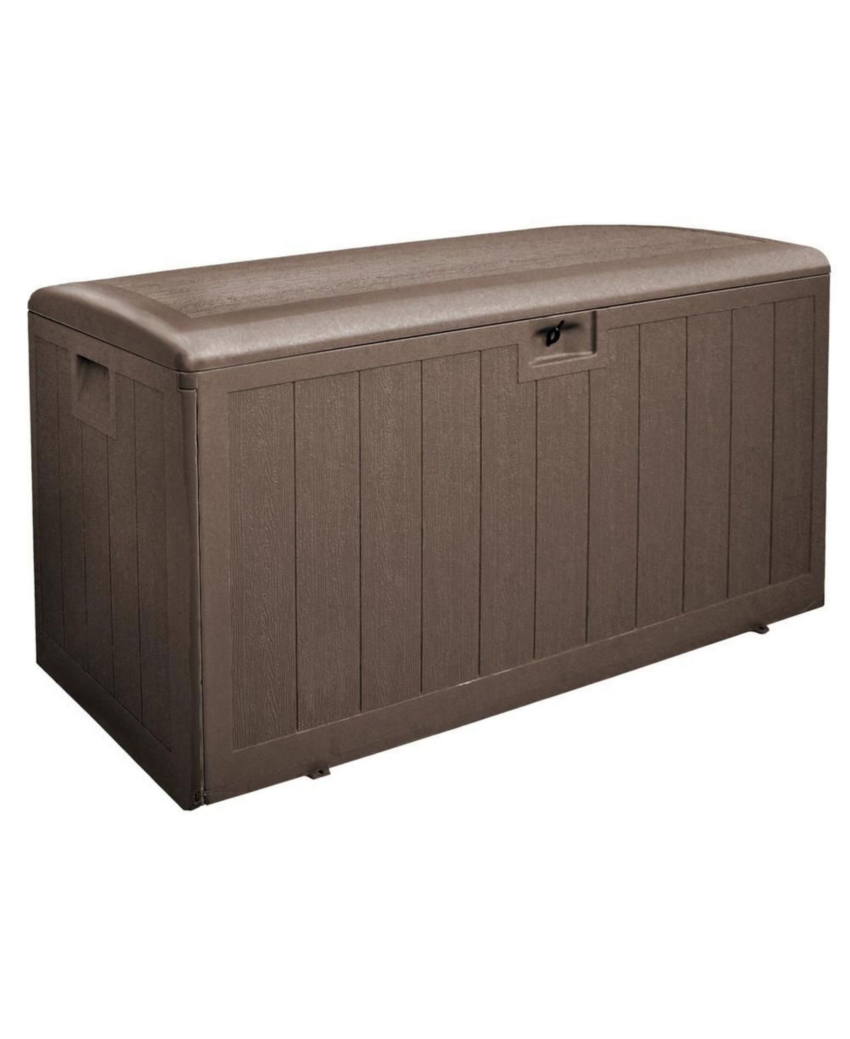 130-Gallon Resin Outdoor Patio Storage Deck Box, Brown - Java