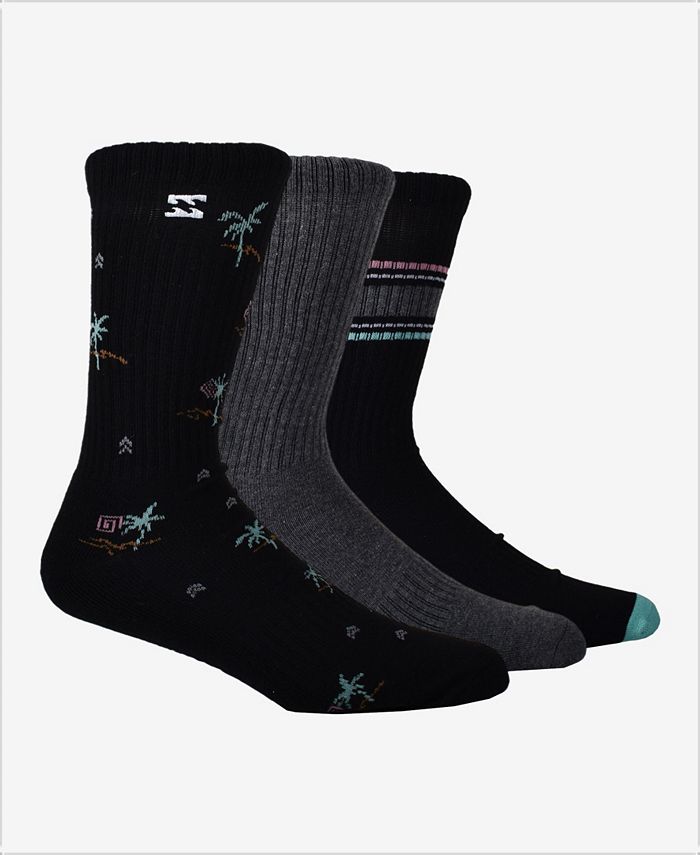 Billabong Men's Crew Socks Gift Set, Pack of 3 Macy's