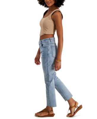 Tinseltown Juniors' Ripped Asymmetrical 