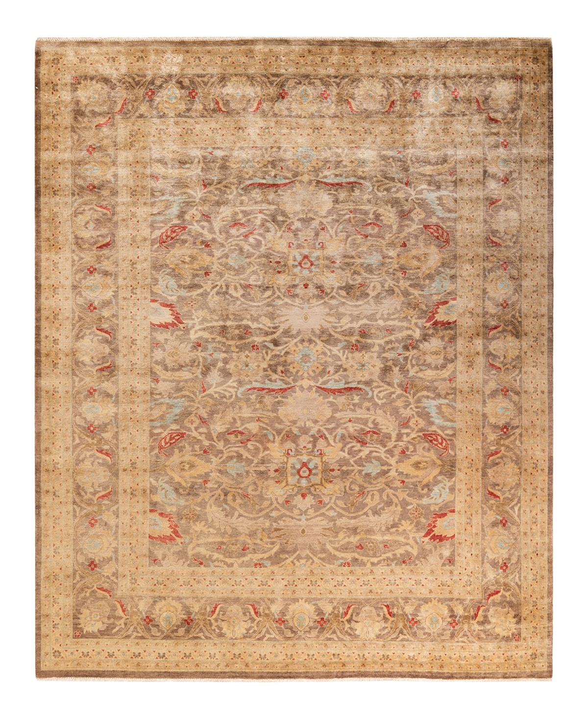 Closeout! Adorn Hand Woven Rugs Eclectic M16801 8'1in x 10'1in Area Rug - Brown