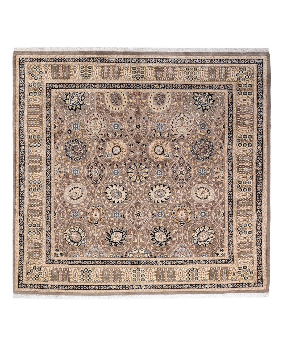 Closeout! Adorn Hand Woven Rugs Mogul M15524 6' x 6'3in Area Rug - Silver Tone