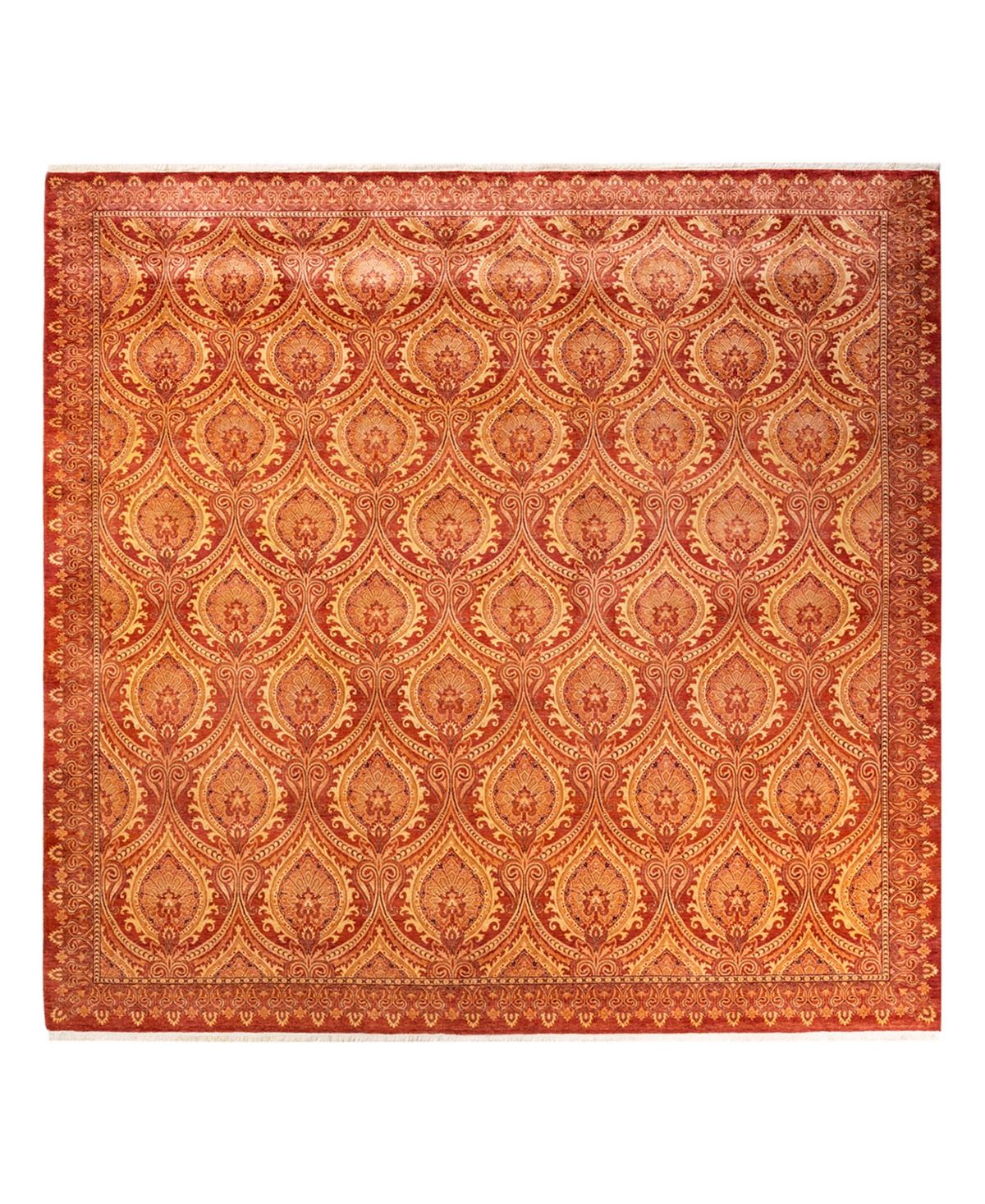 Closeout! Adorn Hand Woven Rugs Mogul M1550 9'1in x 9'1in Square Area Rug - Red