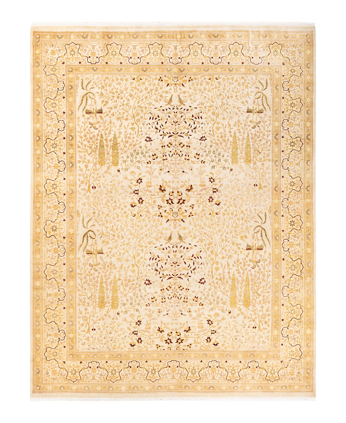 Closeout! Adorn Hand Woven Rugs Mogul M1605 8'1in x 10'9in Area Rug - Ivory