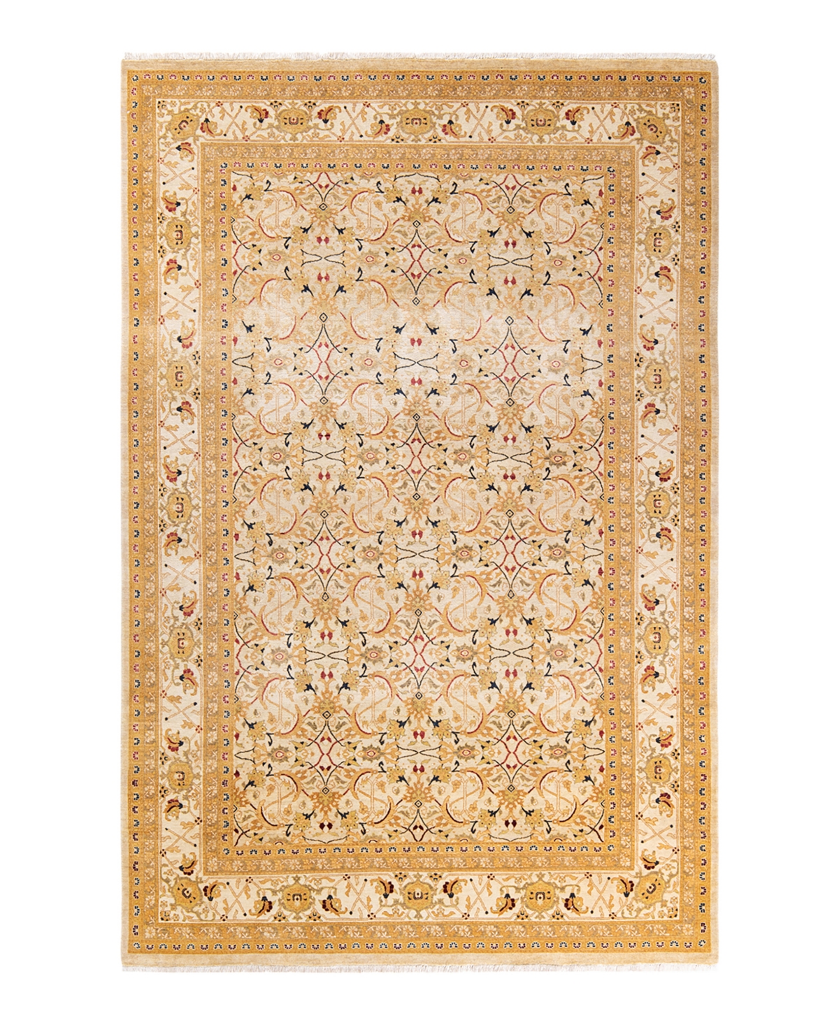 Closeout! Adorn Hand Woven Rugs Mogul M16029 6' x 9'3in Area Rug - Ivory