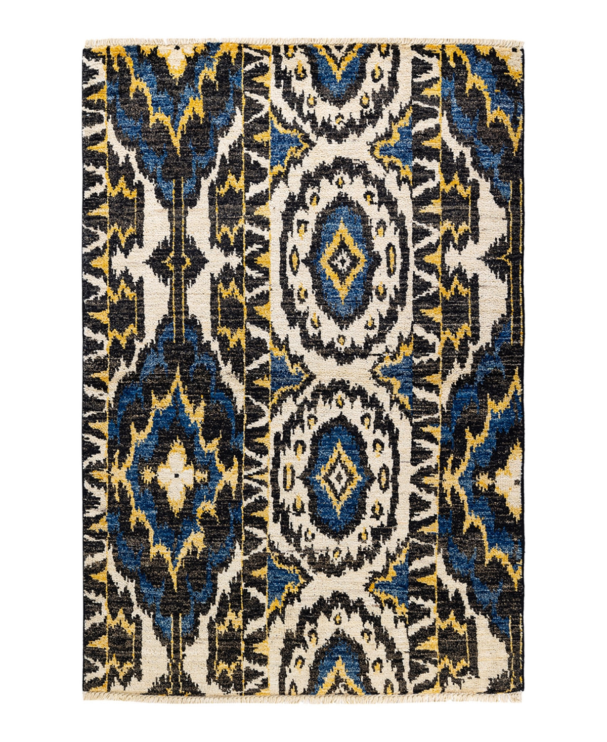 Adorn Hand Woven Rugs Modern M1625 4'1in x 6'2in Area Rug - Black