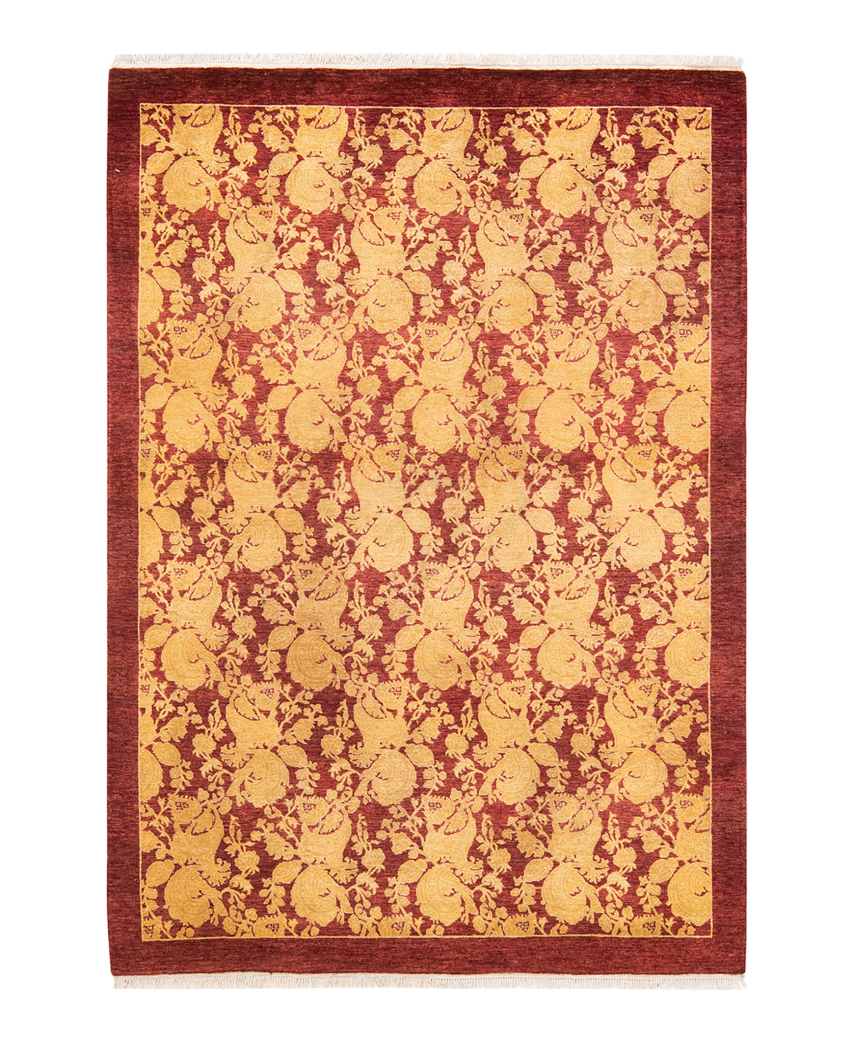 Closeout! Adorn Hand Woven Rugs Mogul M15830 4'1in x 5'10in Area Rug - Red