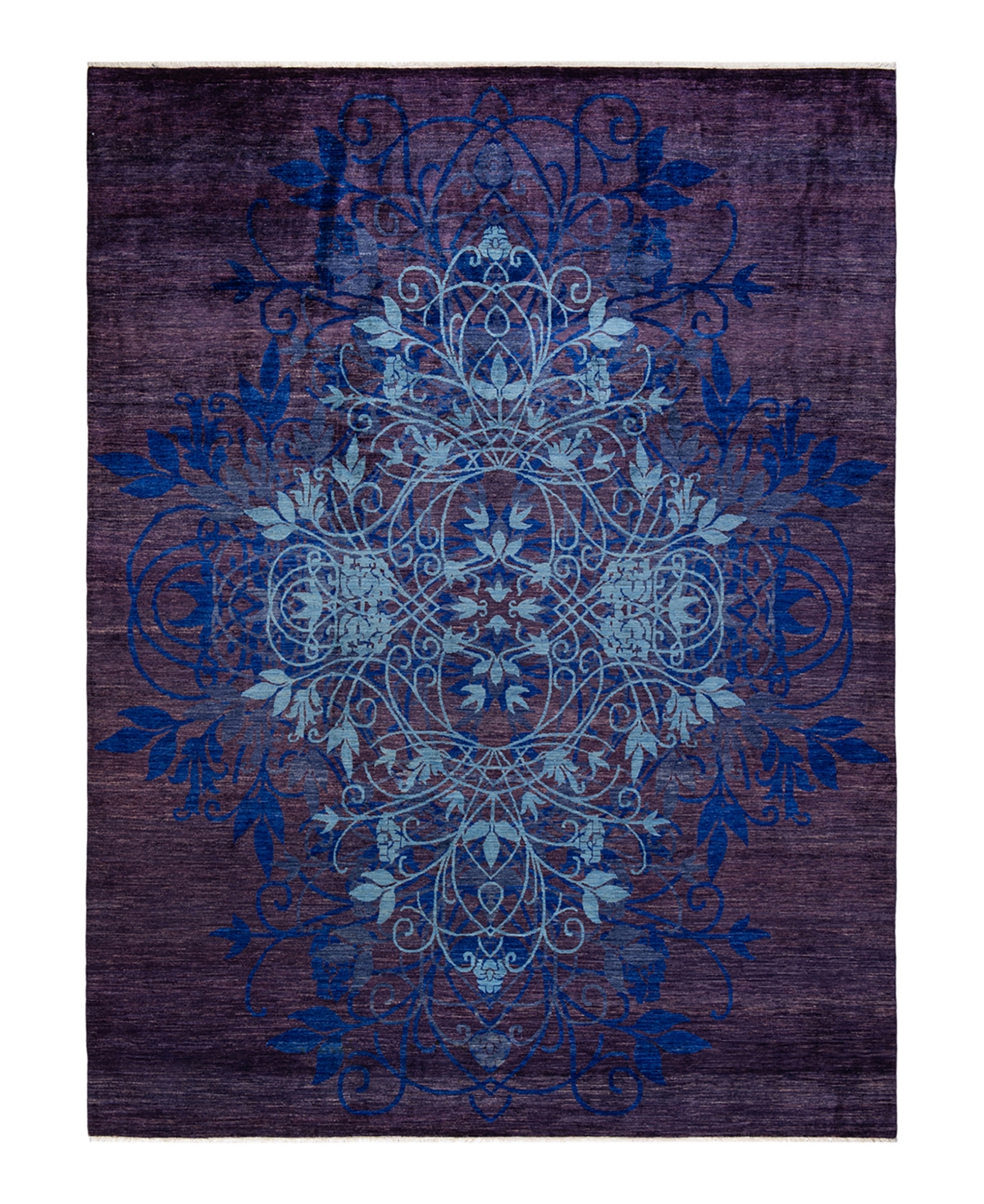Adorn Hand Woven Rugs Suzani M1830 9'2in x 12'6in Area Rug - Purple