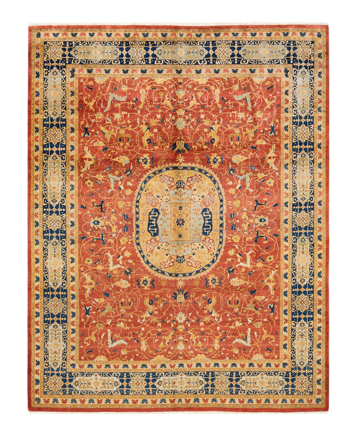 Closeout! Adorn Hand Woven Rugs Mogul M129402 8'1in x 10'3in Area Rug - Orange