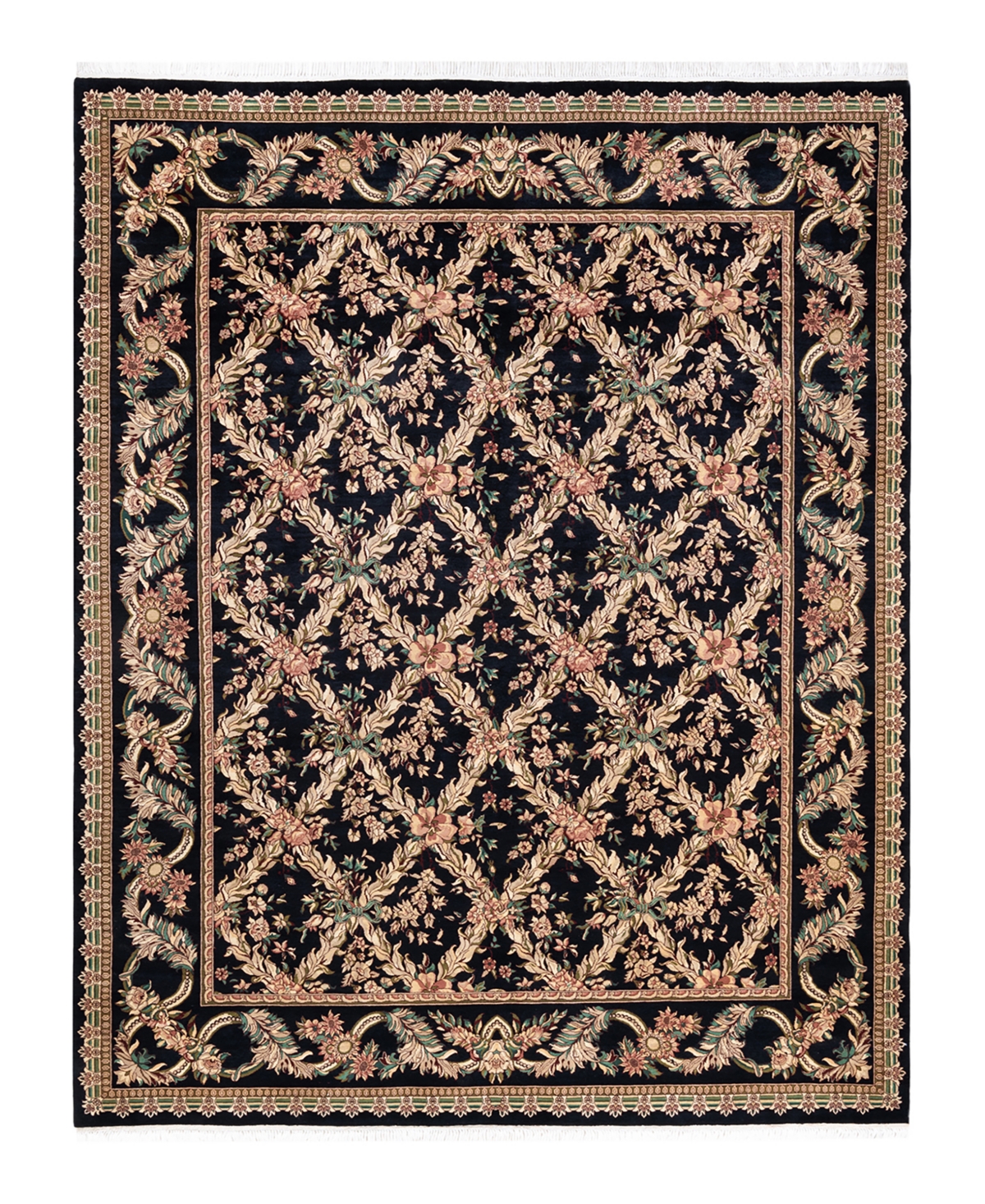 Closeout! Adorn Hand Woven Rugs Mogul M1278 8'1in x 10'7in Area Rug - Black