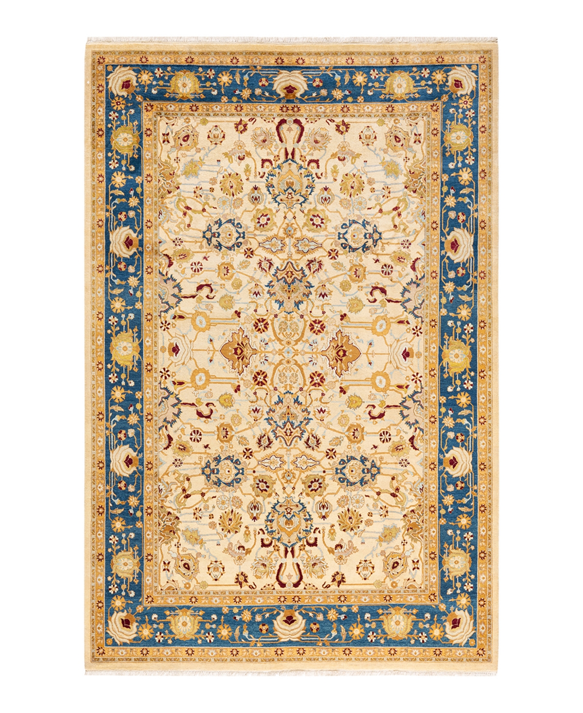Closeout! Adorn Hand Woven Rugs Mogul M142749 6'2in x 9'6in Area Rug - Ivory