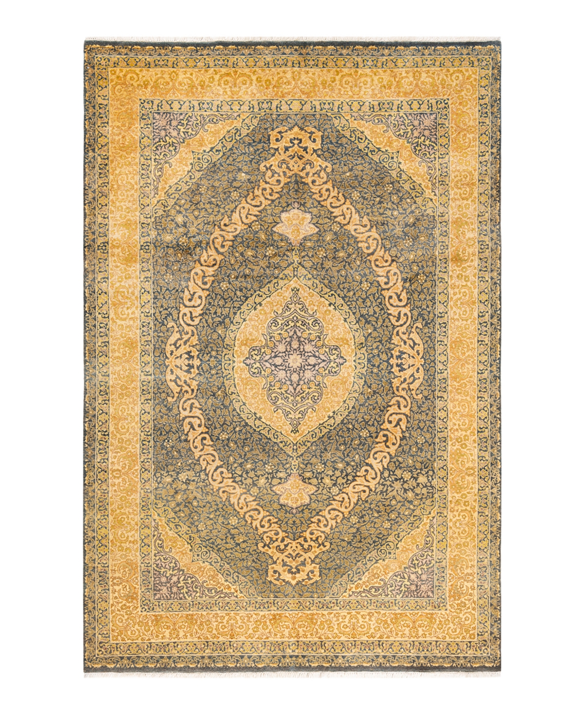 Closeout! Adorn Hand Woven Rugs Mogul M14622 6'1in x 9'5in Area Rug - Gray