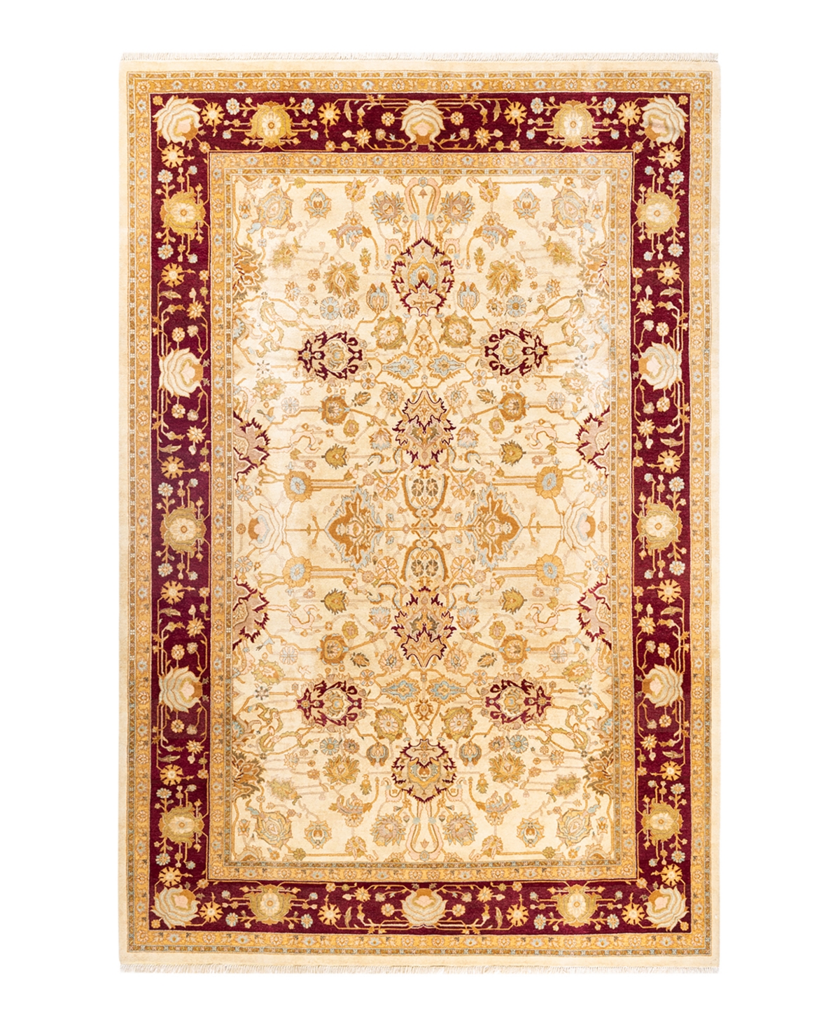 Closeout! Adorn Hand Woven Rugs Mogul M125194 6'2in x 9'3in Area Rug - Ivory