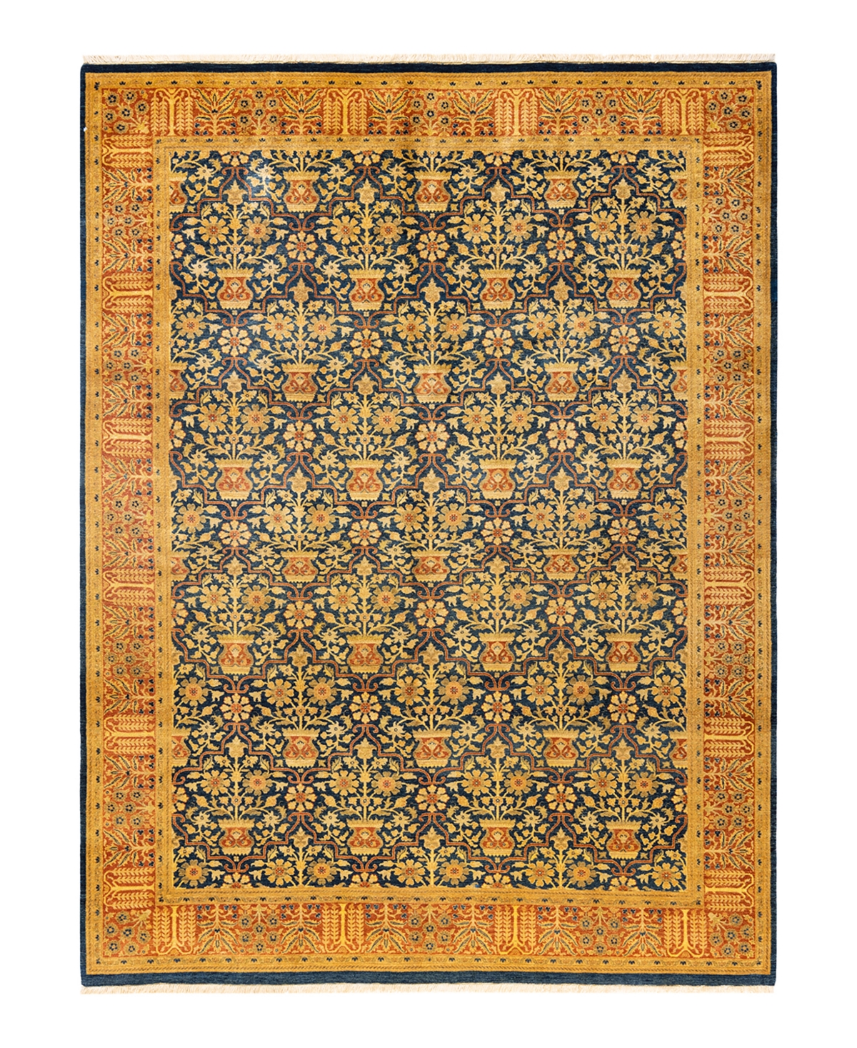 Closeout! Adorn Hand Woven Rugs Mogul M142639 6'2in x 8'7in Area Rug - Blue