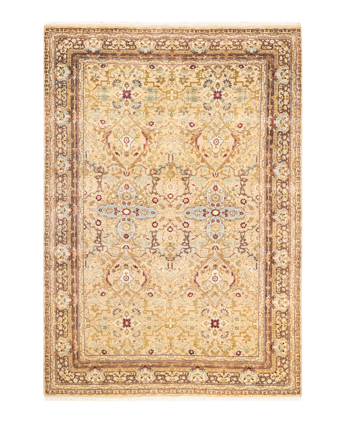 Closeout! Adorn Hand Woven Rugs Mogul M1567 4'4in x 6'4in Area Rug - Yellow