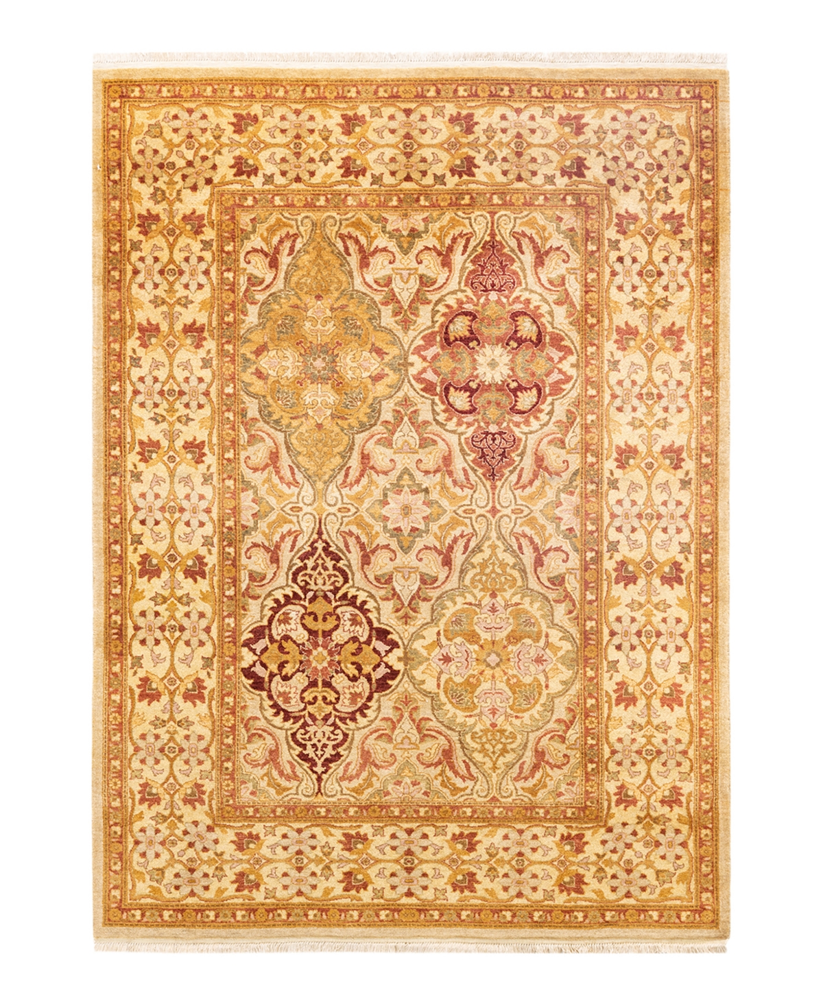 Closeout! Adorn Hand Woven Rugs Mogul M1530 4'1in x 5'9in Area Rug - Ivory