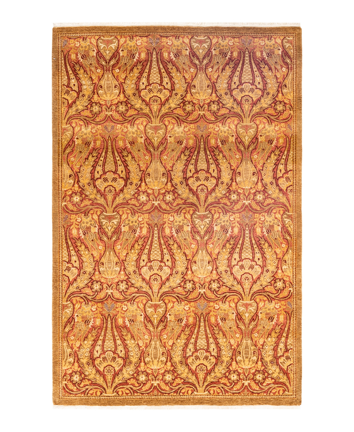 Closeout! Adorn Hand Woven Rugs Mogul M162200 4'4in x 6'7in Area Rug - Yellow