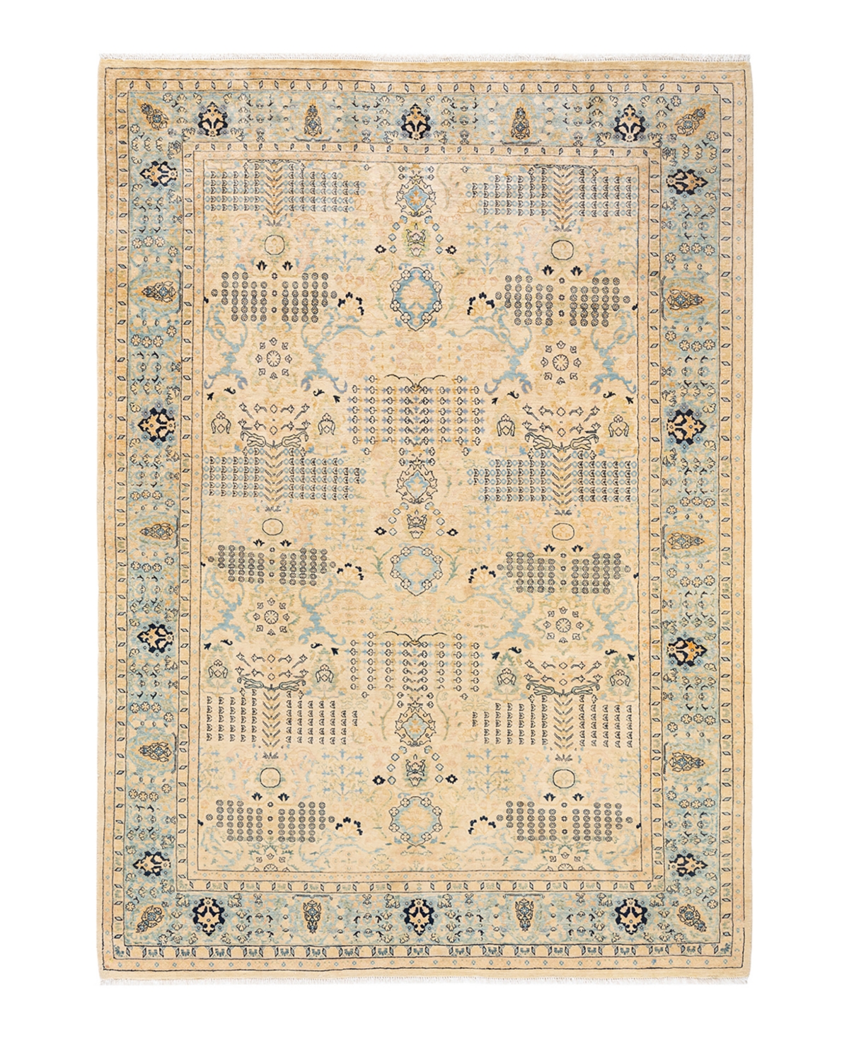 Closeout! Adorn Hand Woven Rugs Mogul M103324 6'2in x 8'9in Area Rug - Ivory